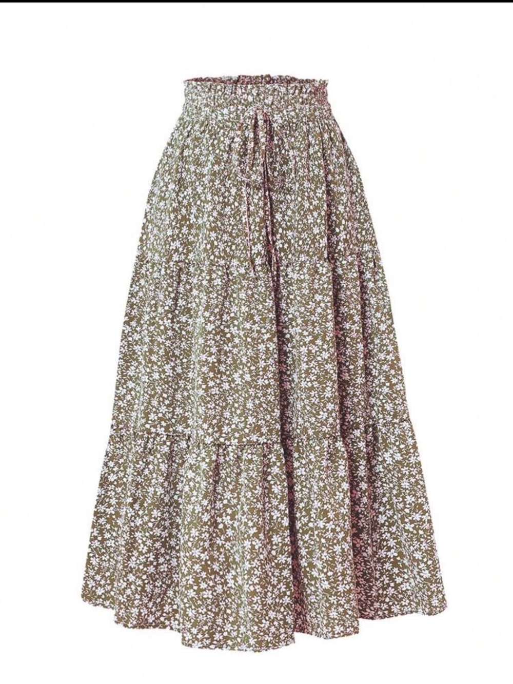 Floral Tiered Maxi Skirt